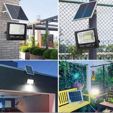 Proiector LED cu panou solar si telecomanda IP66 400w